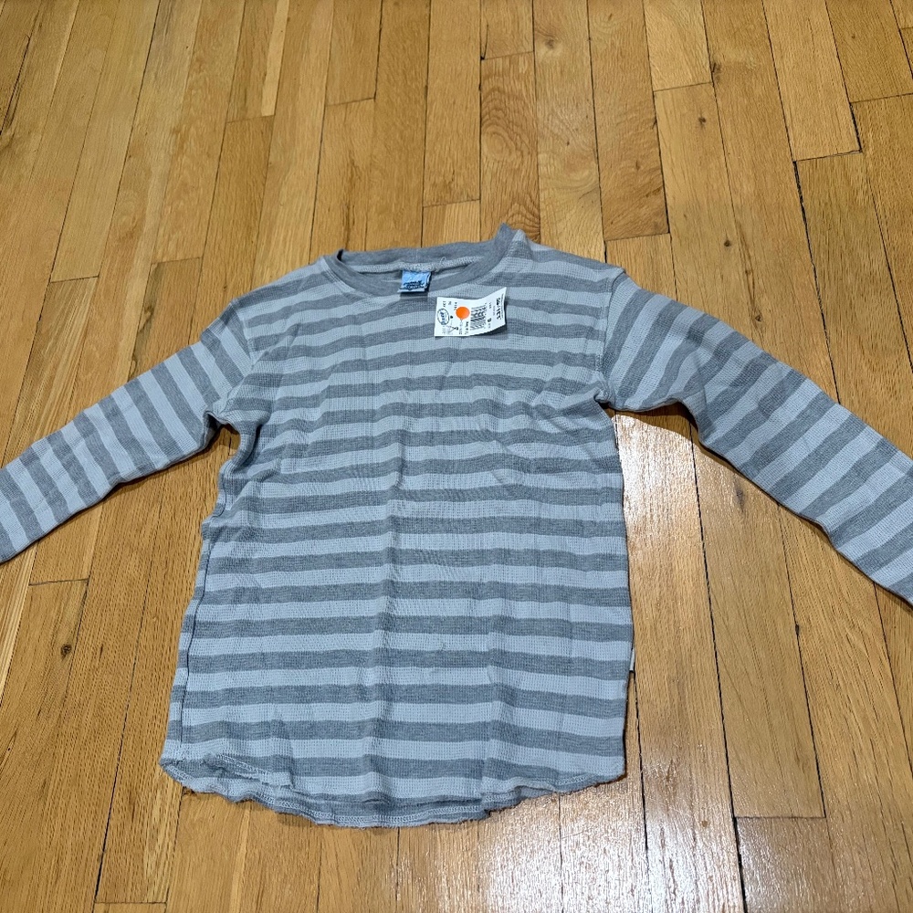 Charlie Rocket Boys Grey Stripe Thermal Size 6 NWT